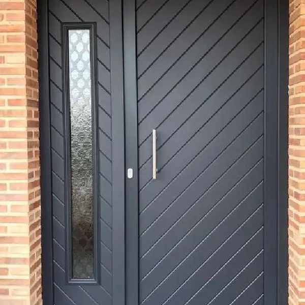 Modern Metallic front door